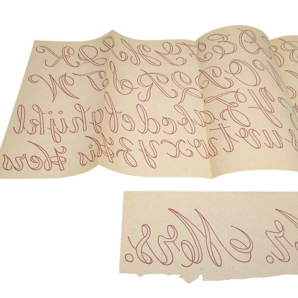 Vintage Monogram Transfer Patterns, MCM Workbasket Iron On Transfers, 1960s His - Picture 3 of 3